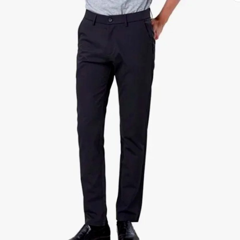 Plaid&Plain Men's Navy Blue Slim Fit Dress Pants 31 W x 32 L New With Tag